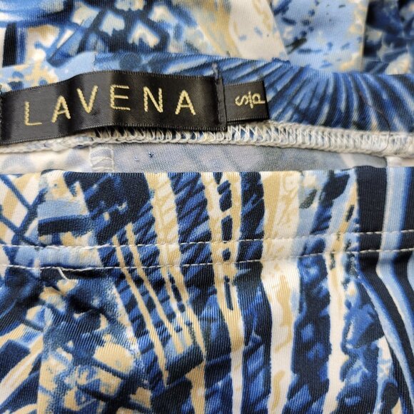 Blue and White Printed Midi Flare Skirt Size S - Picture 4 of 5